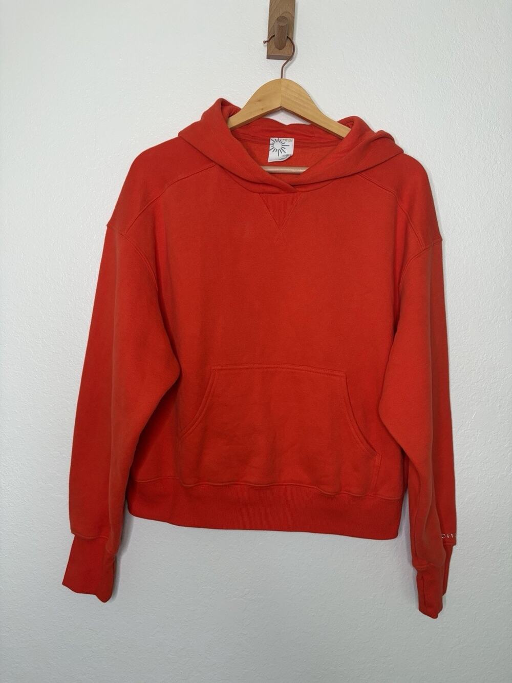 Offline by Aerie Cloud Fleece Hoodie in Bright Red Size Small Streetwear